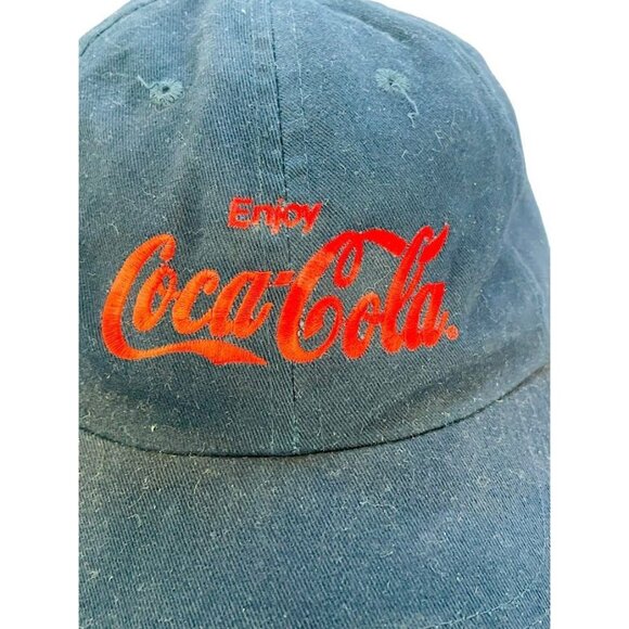 Coca Cola Brand USA Hat Navy Blue Baseball Cap OS - Picture 2 of 11
